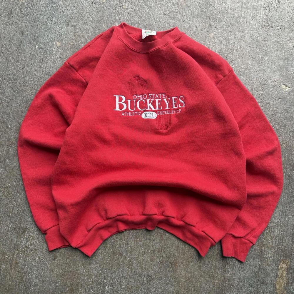 90s Ohio State Buckeyes Vintage Embroidered Crewneck Tagged XL Fits A large